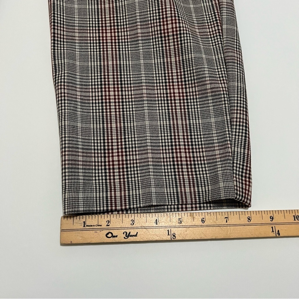 NWT Ava & Viv Women's High Rise Wide-Leg Pants- Gray Plaid Size 17 - Picture 5 of 12